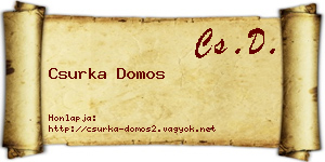 Csurka Domos névjegykártya